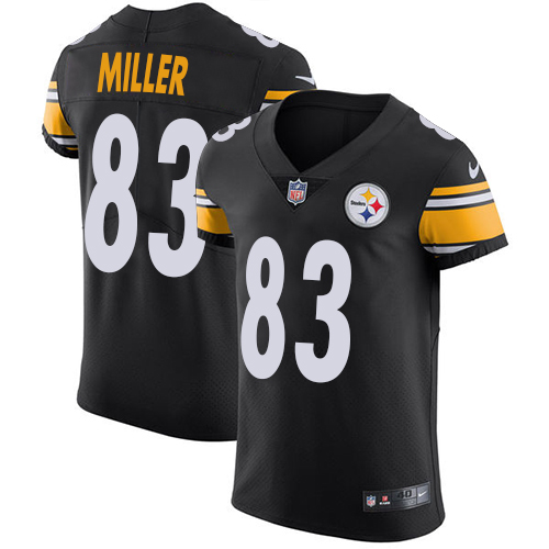 Nike Steelers #83 Heath Miller Black Team Color Men's Stitched NFL Vapor Untouchable Elite Jersey - Click Image to Close
